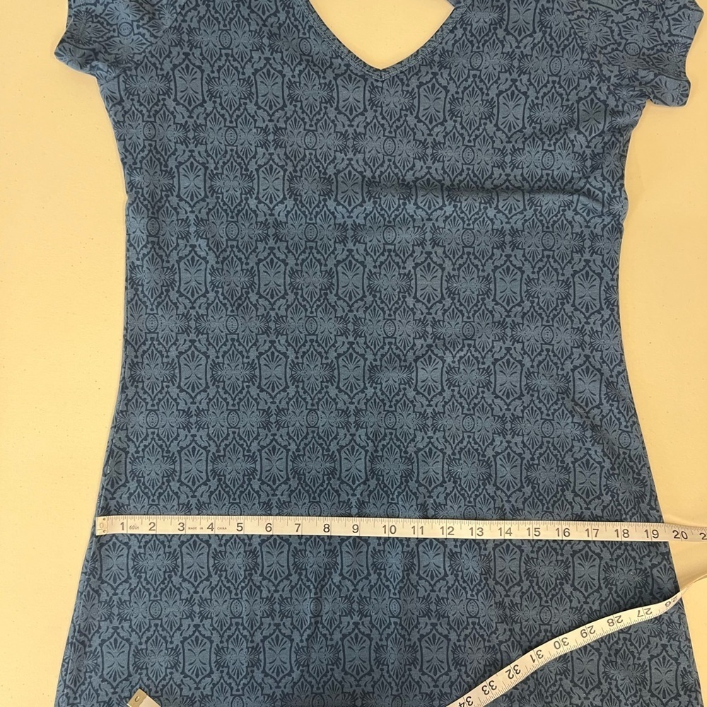 Kuhl Oriana Open Back Short Sleeve Tidal Blue Dress Size M - Picture 7 of 9